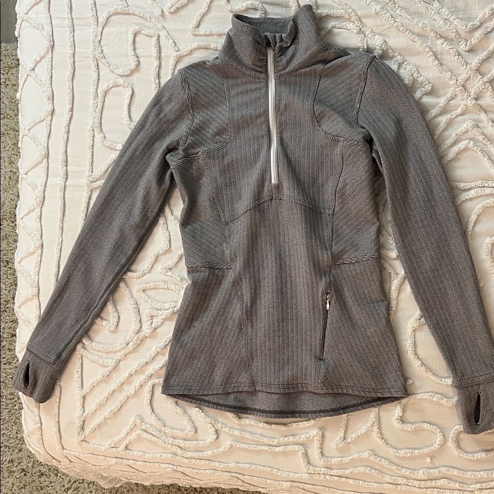 Lululemon Gray Quarter-Zip Pullover Sweater/Jacket